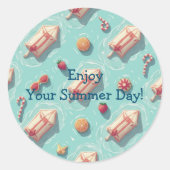 夏の日 ラウンドシール (正面)