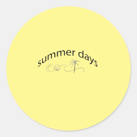 夏の日 ラウンドシール (正面)