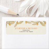 夏の日 |植物学差出人住所ラベル ラベル (インサイチュ)