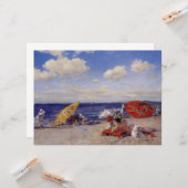 夏の日 – 海辺(ビーチ風景) カード (正面/裏面インサイチュ)