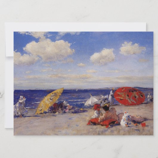 夏の日 – 海辺(ビーチ風景) カード (正面)