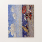 夏の日 – 海辺(ビーチ風景) ジグソーパズル (縦)