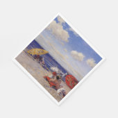 夏の日 – 海辺(ビーチ風景) スタンダードランチョンナプキン (角)