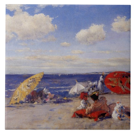 夏の日 – 海辺(ビーチ風景) タイル (正面)