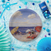 夏の日 – 海辺(ビーチ風景) ペーパープレート (パーティー)