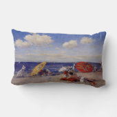 夏の日 – 海辺(ビーチ風景) ランバークッション (裏面)