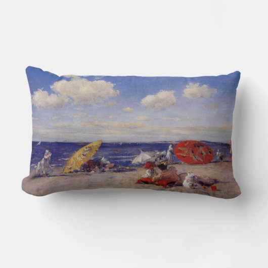 夏の日 – 海辺(ビーチ風景) ランバークッション (正面)