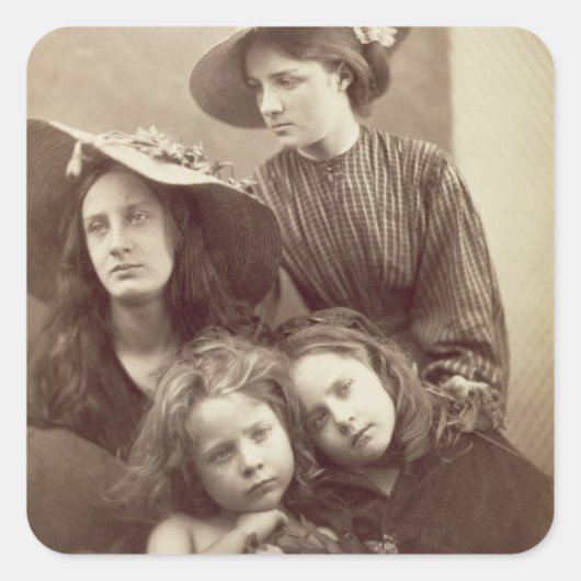 夏の日、c.1866 (collodioからの卵白のプリント スクエアシール (正面)