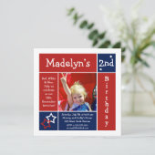 夏の星 愛国的な誕生日招待状 招待状 (スタンド正面)