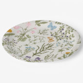 夏の春フローラ野生の花とハーブ ペーパープレート (アングル)