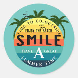 夏の時素晴らし間がある ラウンドシール