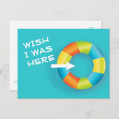 夏の時間おもしろいここにハガキおもしろいー ポストカード (正面/裏面)