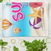 夏の時間だ キッチンタオル (折り畳み)