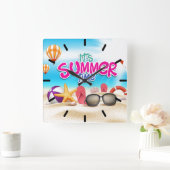 夏の時間だ スクエア壁時計 (ホーム)