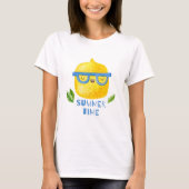 夏の時間と面白い夏のレモン Tシャツ (正面)