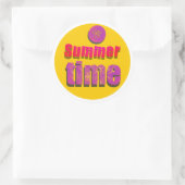 夏の時間のシール ラウンドシール (バッグ)