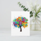 夏の時間の木を跳ねる ポストカード (スタンド正面)