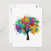 夏の時間の木を跳ねる ポストカード (正面/裏面)