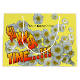 夏の時間の花のカスタマイズ可能抱き枕 ラージペーパーバッグ