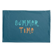 夏の時間の雰囲気の太陽と休暇、スケッチアート 枕カバー (裏面)