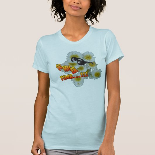夏の時間フラワーアプリ。Tシャツ Tシャツ (正面)