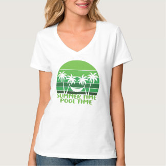 夏の時間プール時間。 Tシャツ