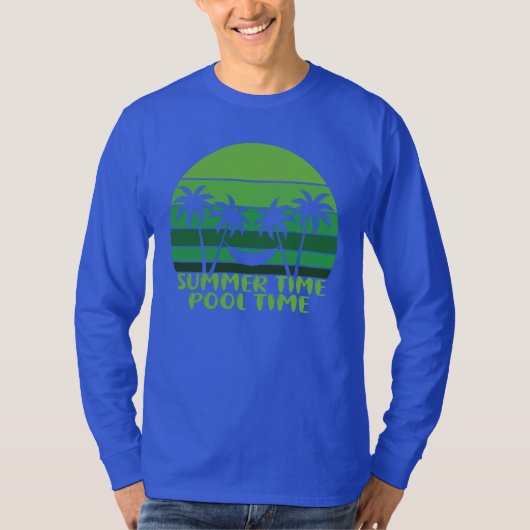 夏の時間プール時間。 Tシャツ (正面)