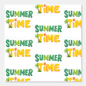 夏の時間 – Summer Time with Palm Tree and Sun 壁紙 (正面)
