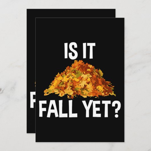 夏の暑さに疲れおもしろいたがまだ秋だ 招待状 (正面/裏面)