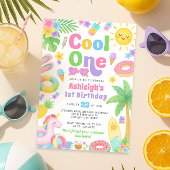 夏の最初の誕生日招待状クール- One 招待状