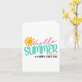 夏の最後の楽しい日 カード (黄色い花)