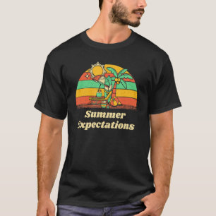 夏の期待ビーチことわざ海引用文ホール Tシャツ