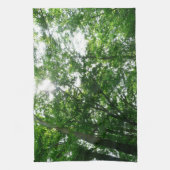 夏の木々を見上げる キッチンタオル (縦)
