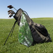 夏の木々を見上げる ゴルフタオル (グリーン)