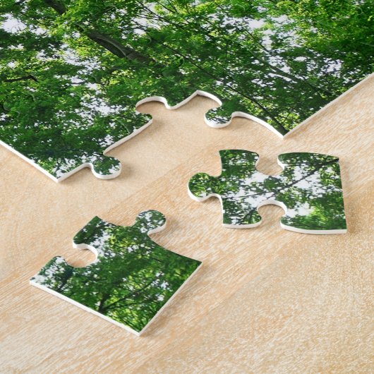 夏の木々を見上げる ジグソーパズル (側面)