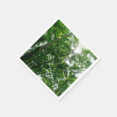 夏の木々を見上げる スタンダードカクテルナプキン (角)