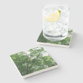 夏の木々を見上げる ストーンコースター (横)