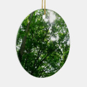 夏の木々を見上げる セラミックオーナメント (右)