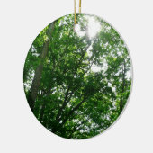 夏の木々を見上げる セラミックオーナメント (左)