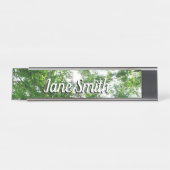 夏の木々を見上げる デスクネームプレート (正面)