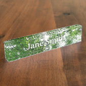 夏の木々を見上げる デスクネームプレート (側面)