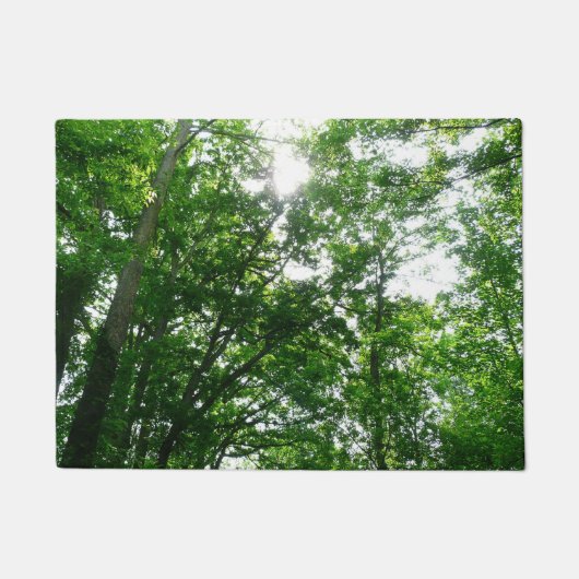 夏の木々を見上げる ドアマット (正面)