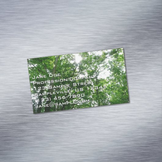 夏の木々を見上げる マグネット名刺 (インサイチュ)