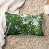 夏の木々を見上げる ランバークッション (ブランケット)