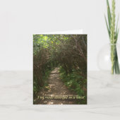 夏の木の畑に二つの道路が分岐した カード (正面)