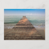 夏の木道と海 ポストカード (正面)