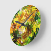 夏の木 ラウンド壁時計 (傾斜)
