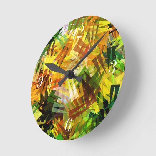 夏の木 ラウンド壁時計 (傾斜)