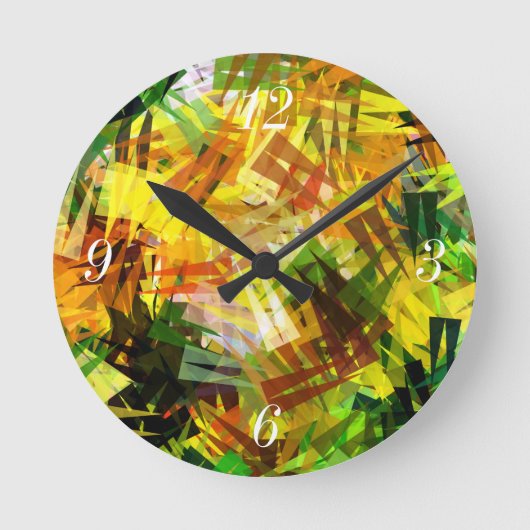 夏の木 ラウンド壁時計 (正面)