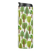 夏の木:緑のシームレスなパターン タンブラー (回転右)